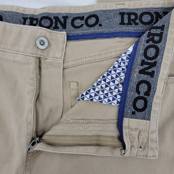 Iron Co. Jeans Iron Co 5 Pocket Straight Leg Jeans Tan Mens 34x32